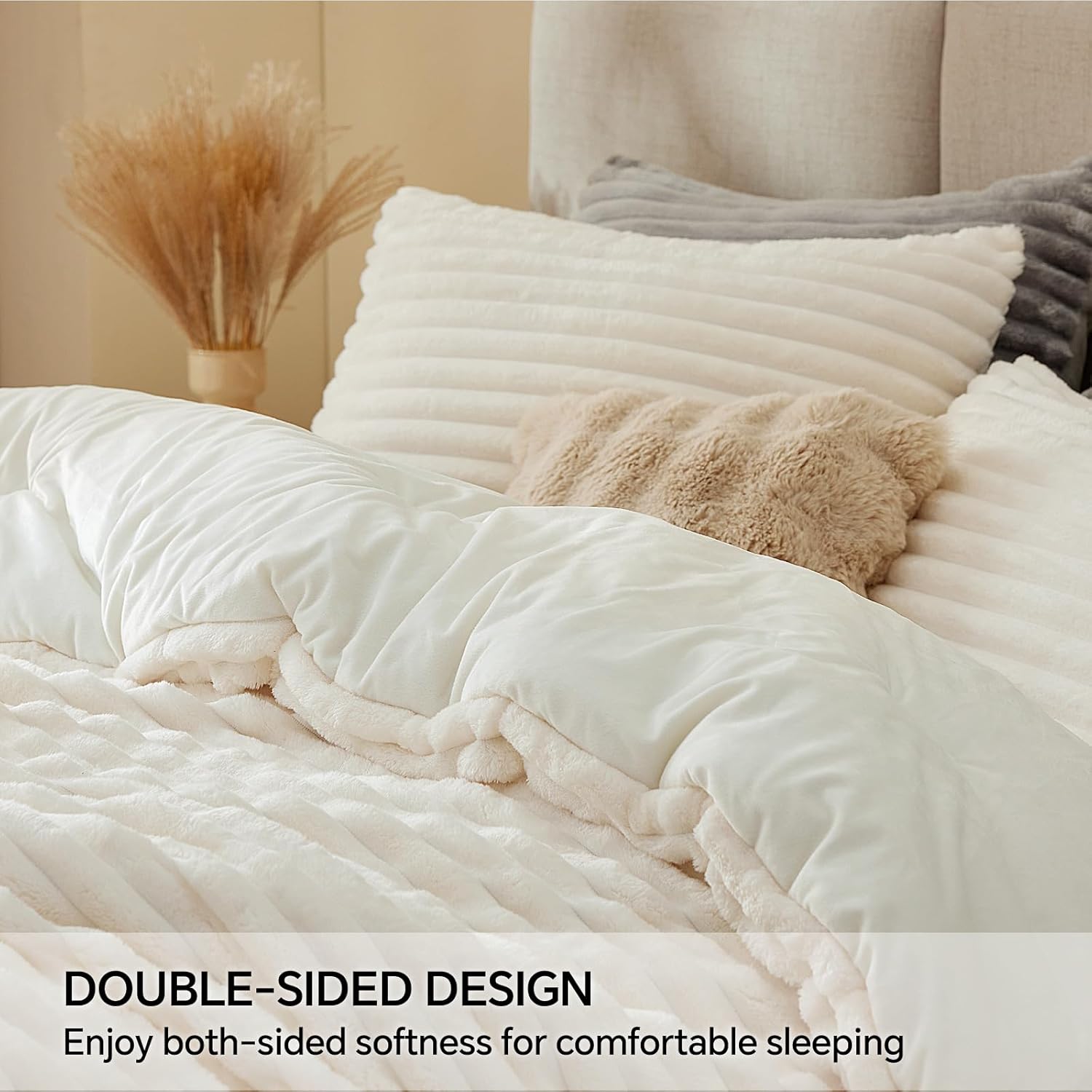 59% Off Deals For Limited Time BEDELITE Fleece Queen Comforter Set - Image 3